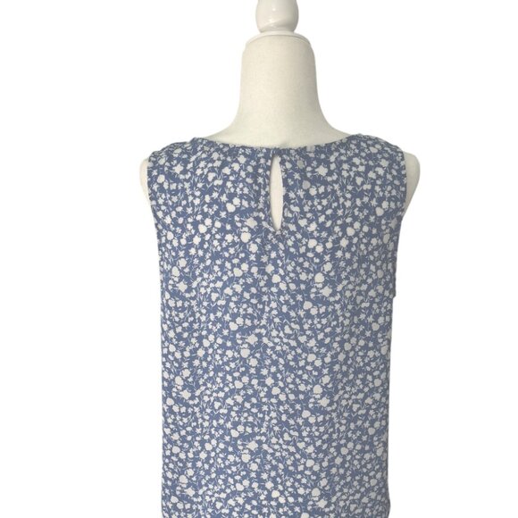 41 Hawthorn Lexie Sleeveless Pleated Blouse EUC | Medium | Blue - Picture 6 of 9